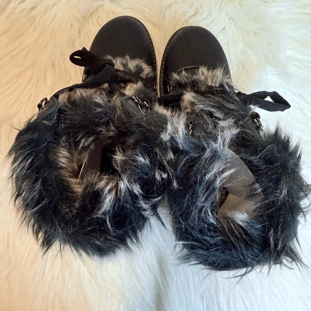 Wanted Black Faux Fur Winter Boots - Picture 4 of 4